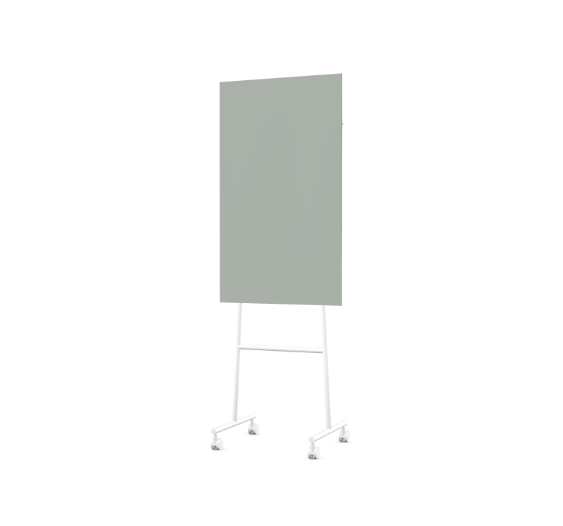 Lintex Mono Mood mobile glastavle 70x120cm hvidt stativ Frank, gr&aring;gr&oslash;n