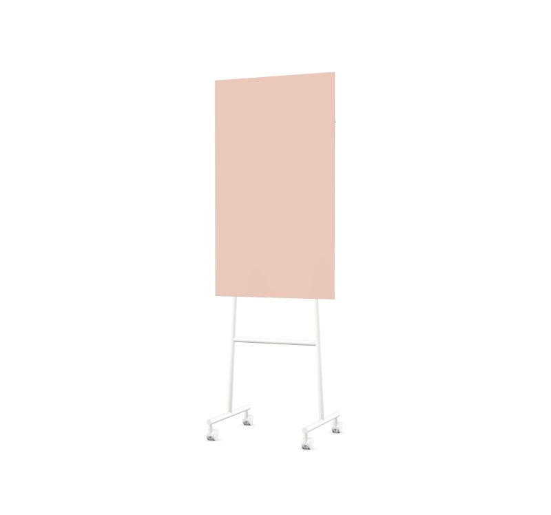 Lintex Mono Mood mobile glastavle 70x120cm hvidt stativ Naive, rosa