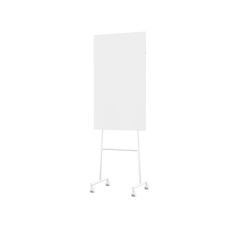 Lintex Mono Mood mobile glastavle 70x120cm p&aring; hvidt stativ Pure, hvid