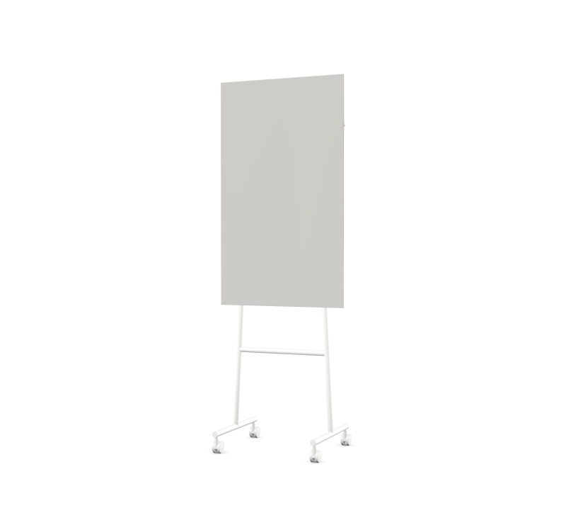 Lintex Mono Mood mobile glastavle 70x120cm hvidt stativ Shy, lys gr&aring;