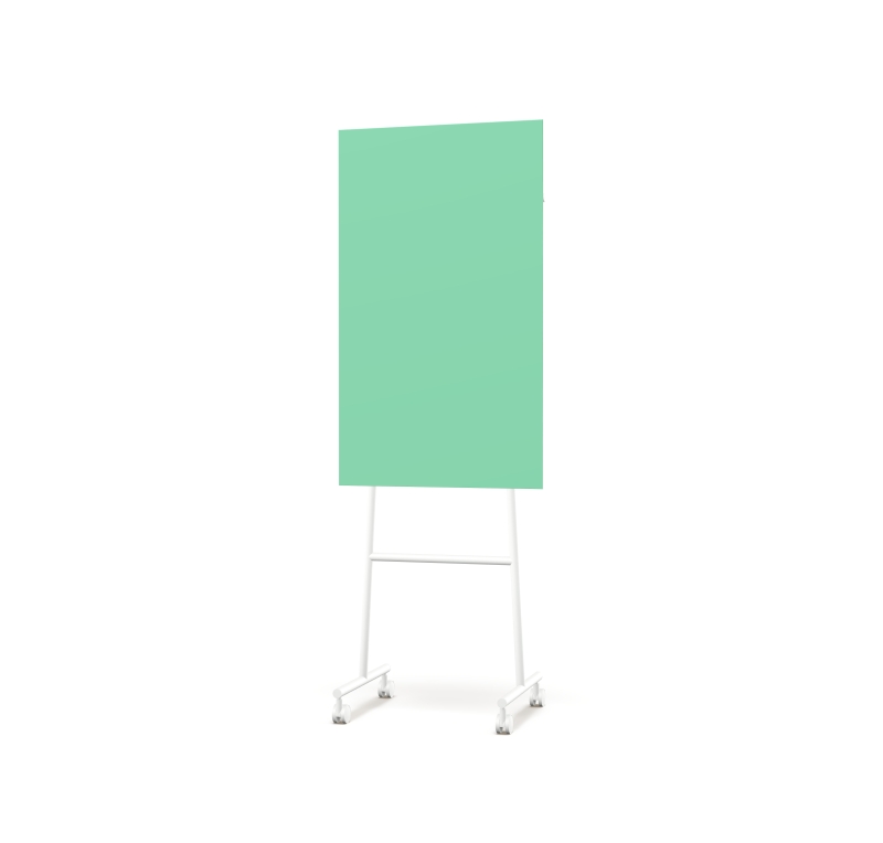 Lintex Mono Silk mobile glastavle 70x196cm med hvid stativ Free, mint gr&oslash;n