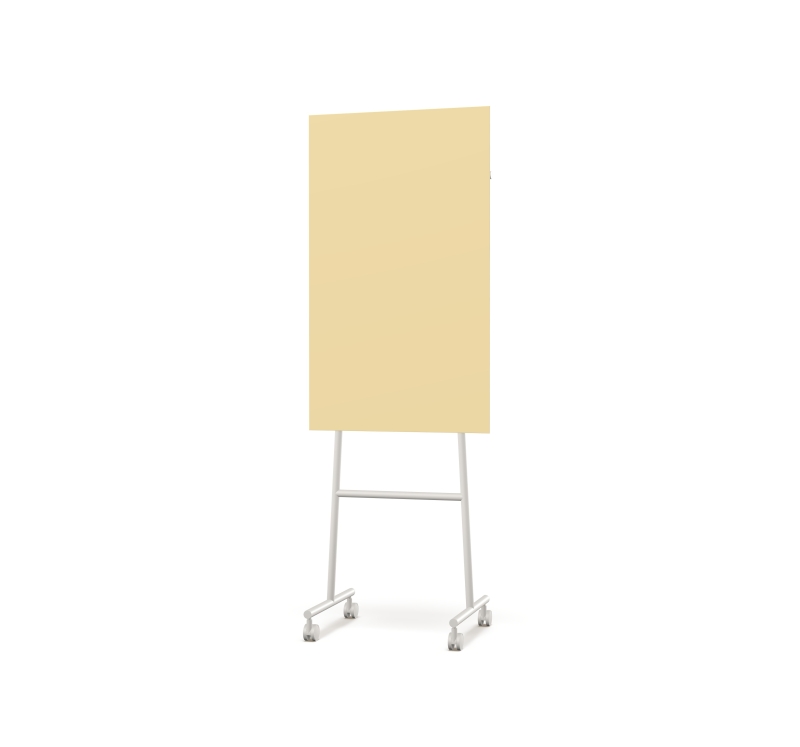 Lintex Mono Silk mobil glastavle 70x196cm gr&aring;t stativ Mellow, st&oslash;vet gul
