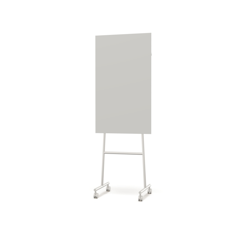 Lintex Mono Silk mobil glastavle 70x196cm med gr&aring;t stativ Shy, lys gr&aring;