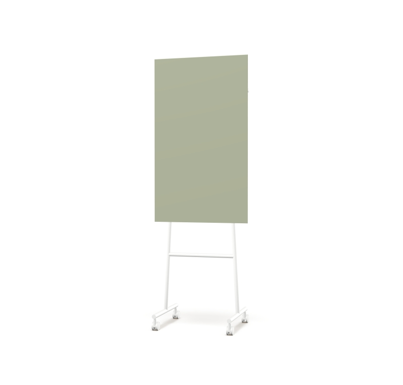 Lintex Mono Silk mobile glastavle 70x196cm med hvid stativ Fair, lys gr&oslash;n