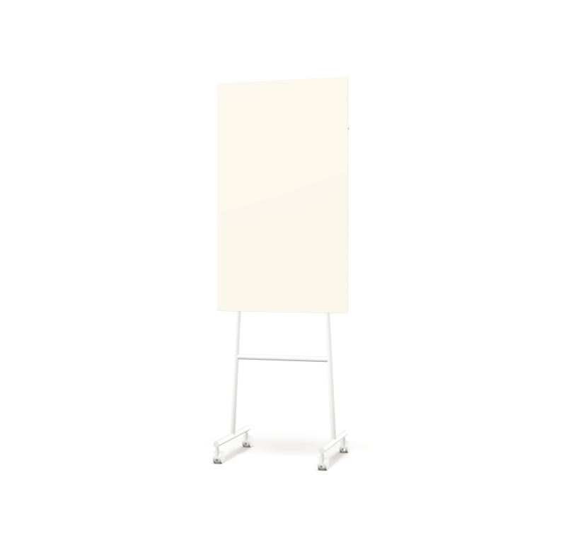 Lintex Mono Silk mobile glastavle 70x196cm med hvid stativ Pale, r&aring;hvid