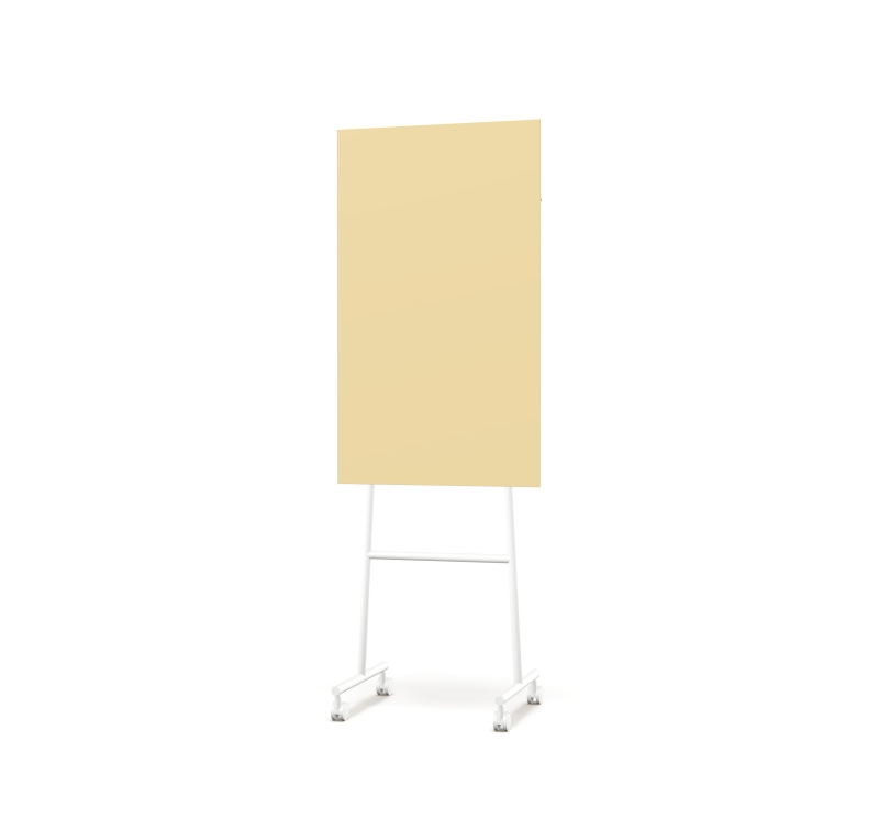 Lintex Mono Silk mobile glastavle 70x196cm med hvid stativ Mellow, st&oslash;vet gul