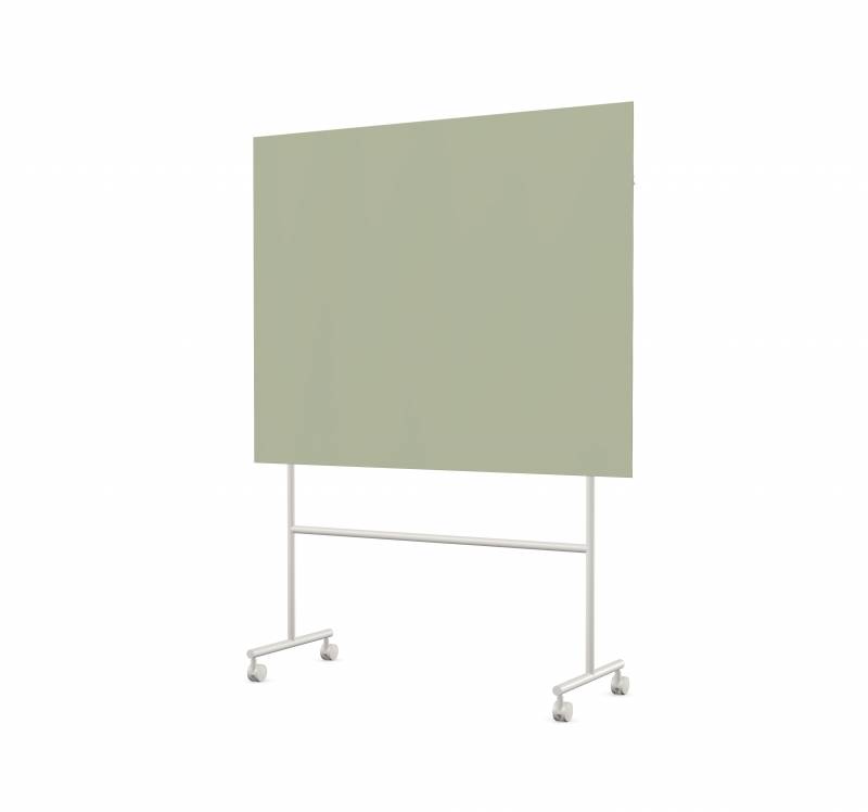 Lintex Mono mobile glastavle 150x120cm p&aring; gr&aring;t stativ Fair, lys gr&oslash;n