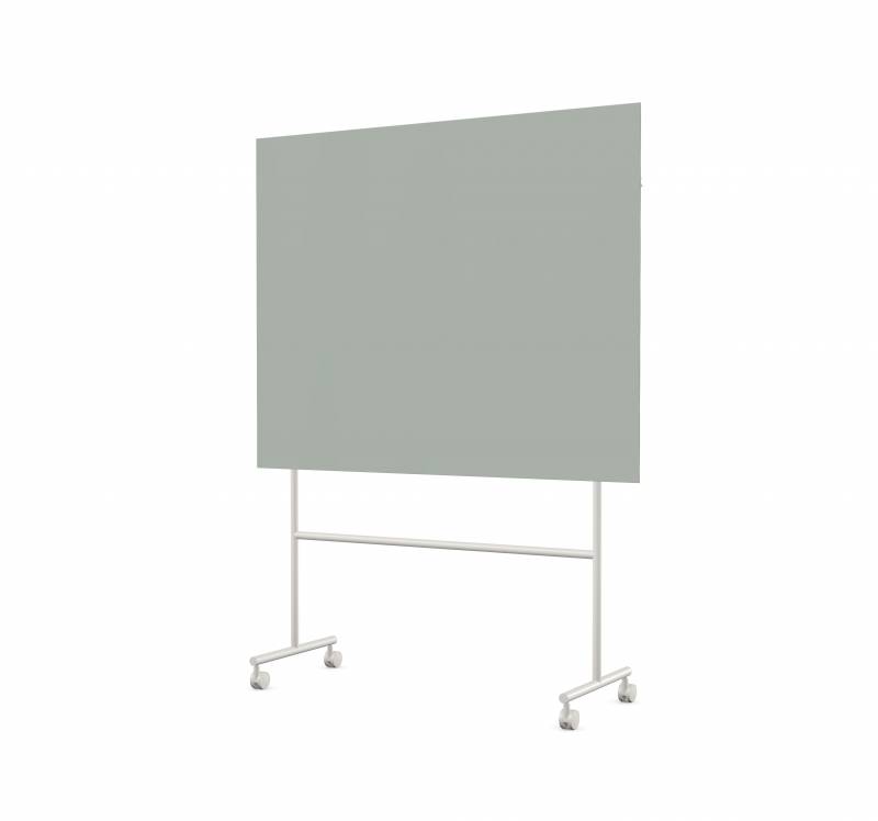 Lintex Mono mobile glastavle 150x120cm p&aring; gr&aring;t stativ Frank, gr&aring;gr&oslash;n