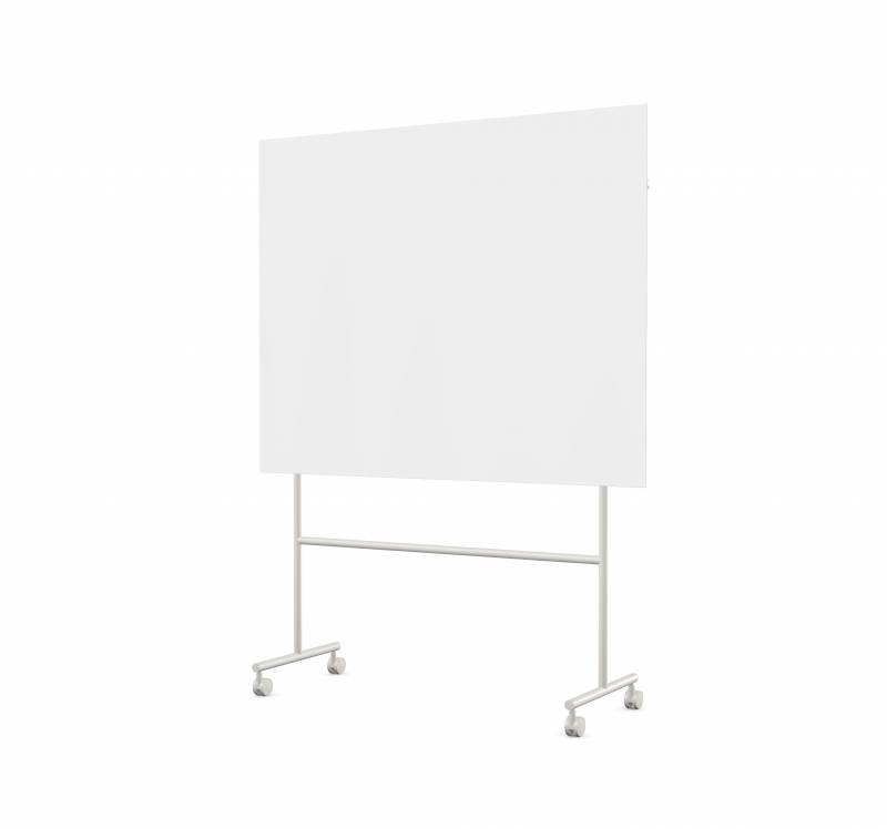 Lintex Mono mobile glastavle 150x120cm p&aring; gr&aring;t stativ Pure, hvid