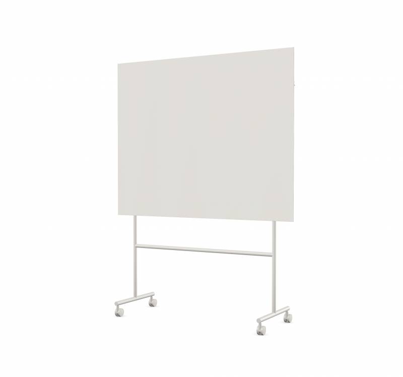 Lintex Mono mobile glastavle 150x120cm p&aring; gr&aring;t stativ Soft, lys beige