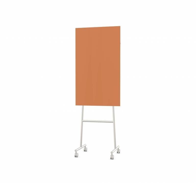 Lintex Mono mobile glastavle 70x120cm p&aring; gr&aring;t stativ Brave, br&aelig;ndt orange