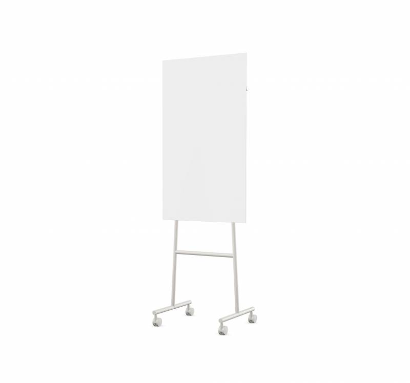 Lintex Mono mobile glastavle 70x120cm p&aring; gr&aring;t stativ Pure, hvid