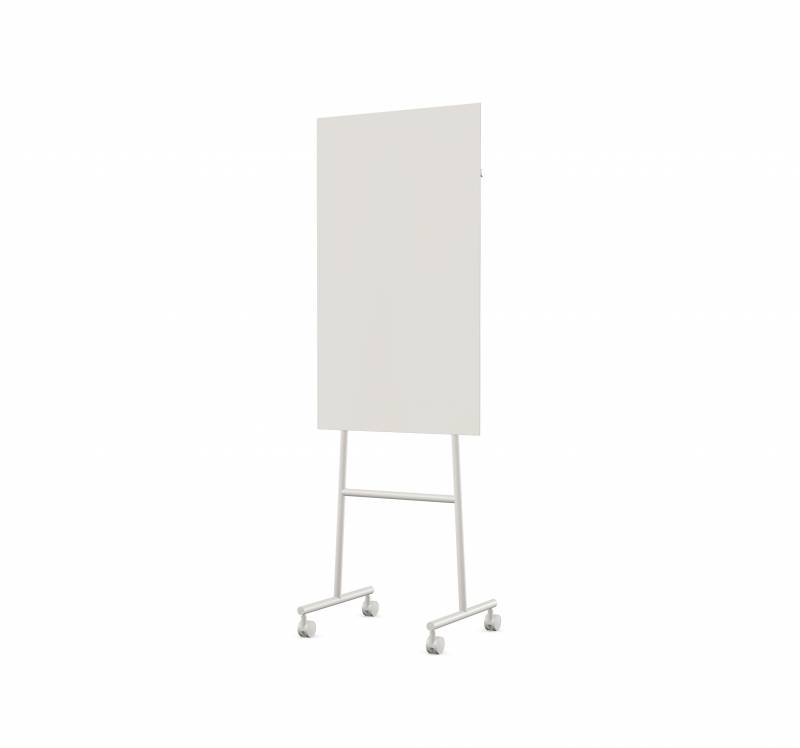 Lintex Mono mobile glastavle 70x120cm p&aring; gr&aring;t stativ Soft, lys beige