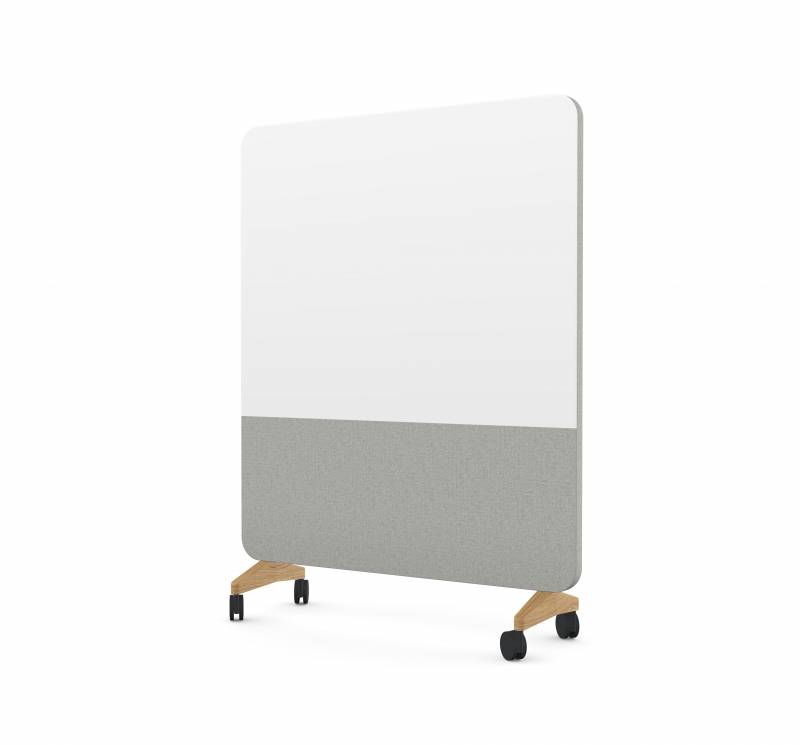 Lintex Mood Fabric Mobile Silk 150x196cm Pure/grå med eg hjulsæt