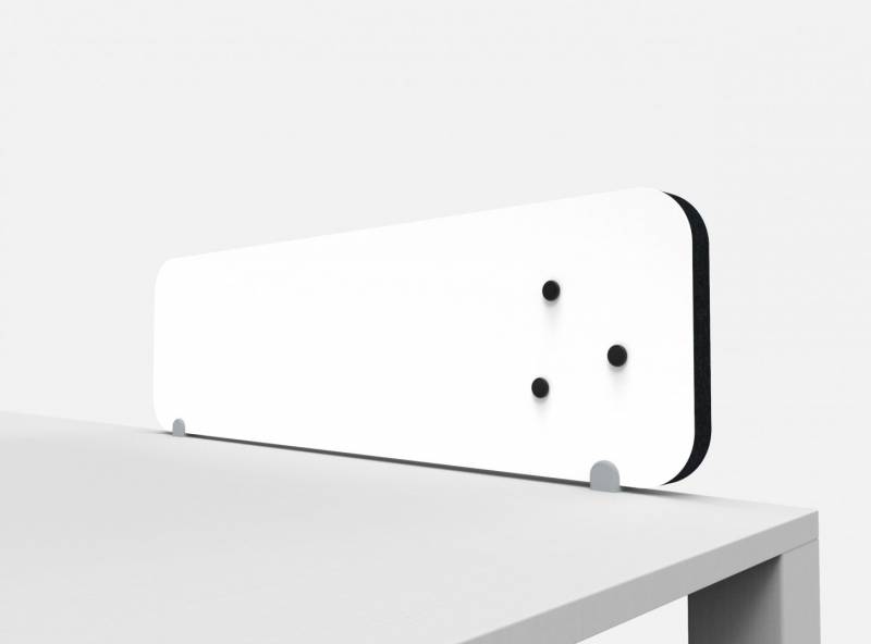Lintex Mood Fabric bordskærm 100x35cm Pure, hvid og sort