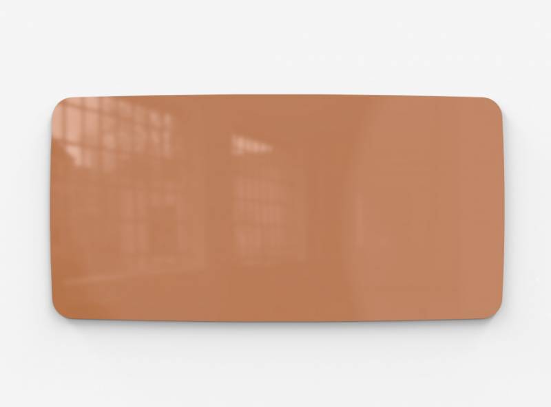 Lintex Mood Flow Wall glastavle 200x100cm Brave, brændt orange