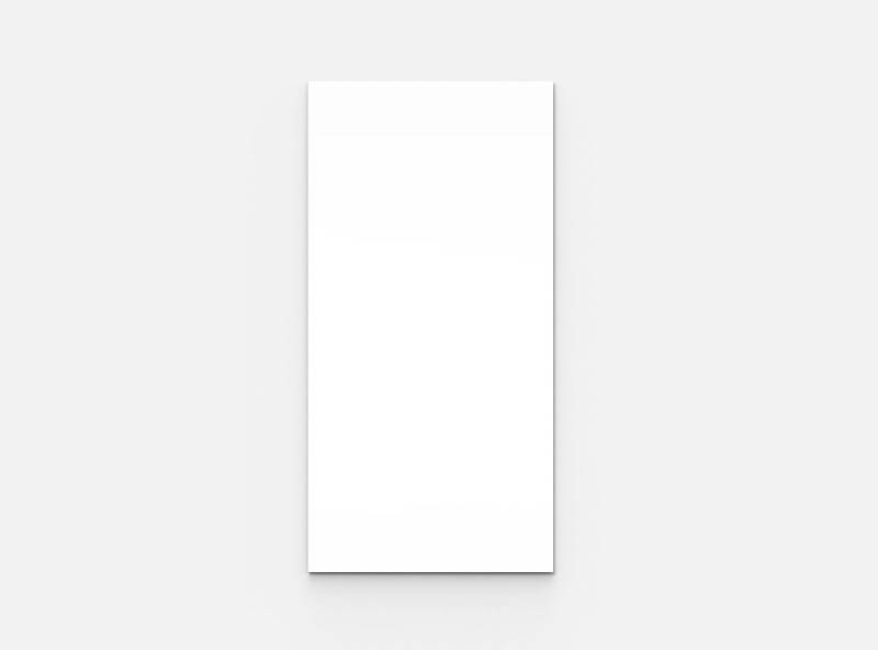 Lintex Mood Wall glastavle 50x150cm Pure, hvid