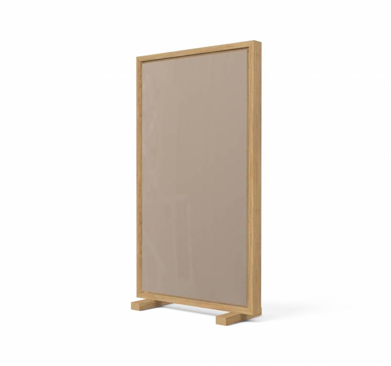 Lintex Offset Mobile glastavle med eg ramme LTH39 Cozy, brun