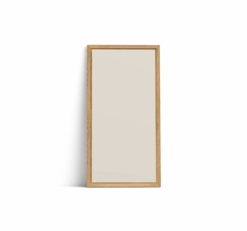 Lintex Offset Wall Silk glastavle 100x195cm med eg ramme Lazy, lys brun