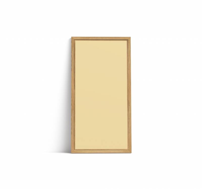 Lintex Offset Wall Silk glastavle 100x195cm med eg ramme Mellow, st&oslash;vet gul