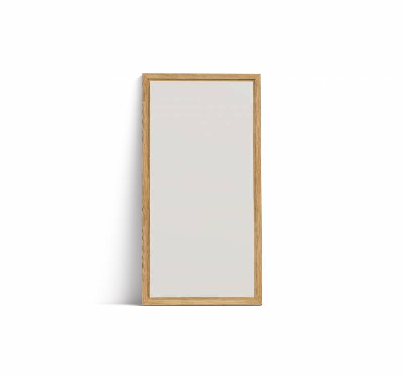 Lintex Offset Wall Silk glastavle 100x195cm med eg ramme Soft, lys beige