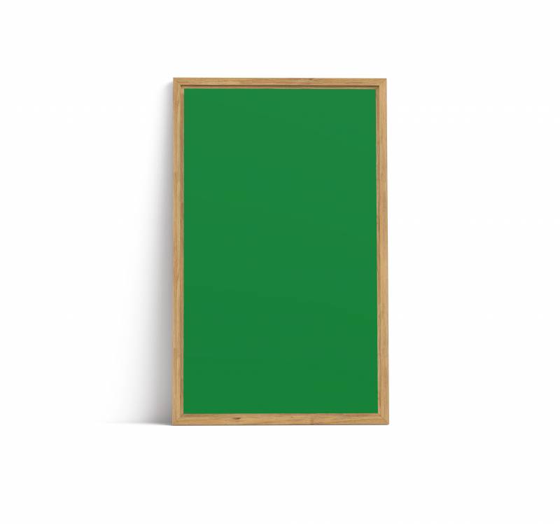 Lintex Offset Wall Silk glastavle 130x210cm med eg ramme Fearless, gr&oslash;n