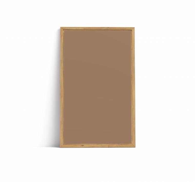 Lintex Offset Wall Silk glastavle 130x210cm med eg ramme Humble, mokka