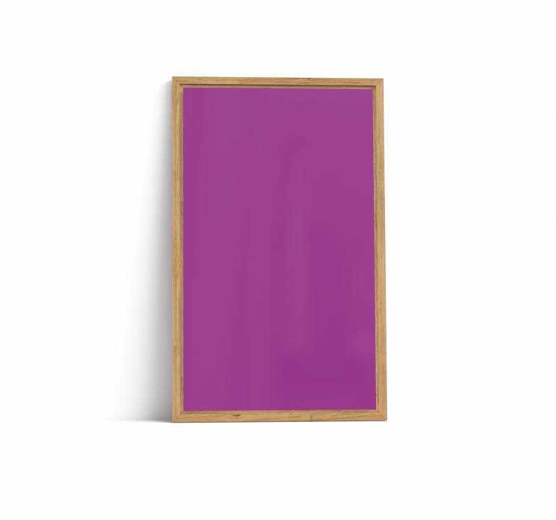 Lintex Offset Wall Silk glastavle 130x210cm med eg ramme Vivid, violet