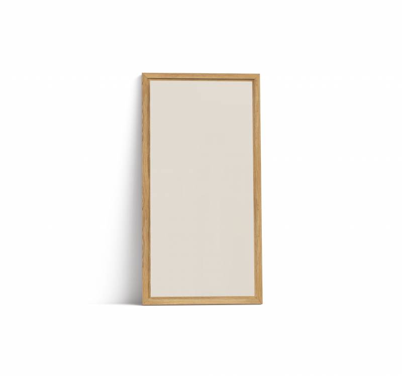 Lintex Offset Wall glastavle 100x195cm med eg ramme Lazy, lys brun