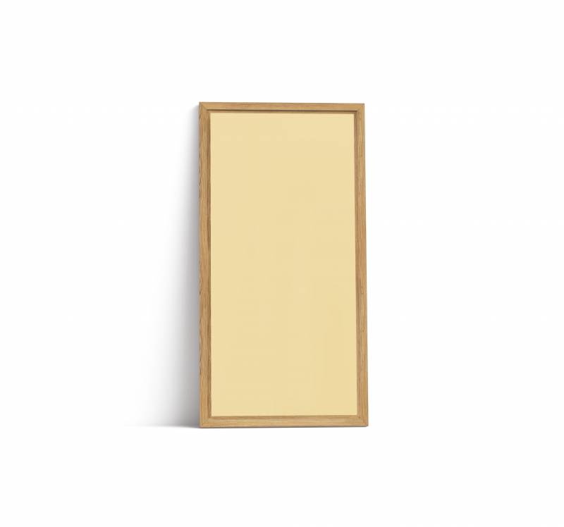Lintex Offset Wall glastavle 100x195cm med eg ramme Mellow, st&oslash;vet gul