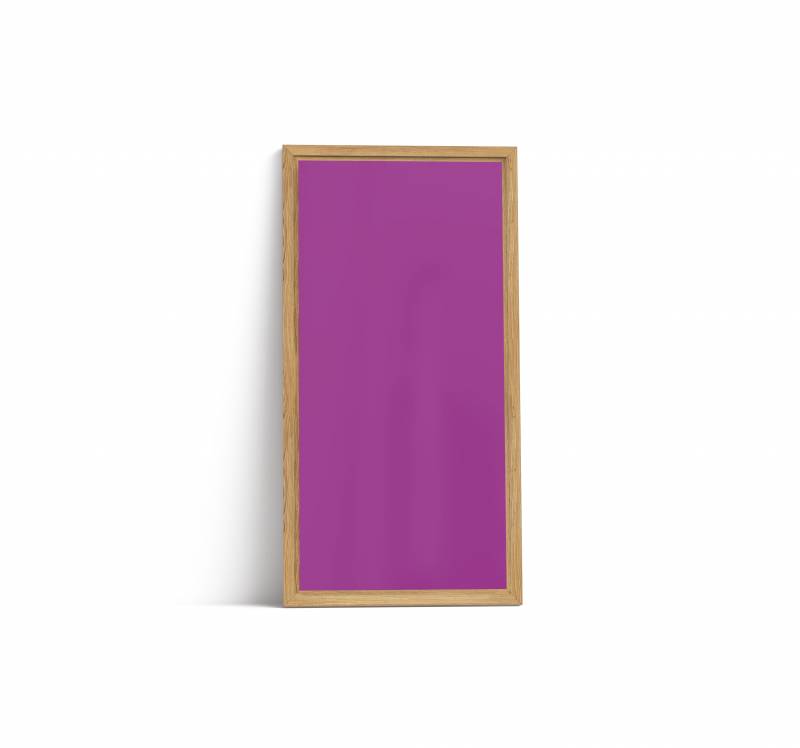 Lintex Offset Wall glastavle 100x195cm med eg ramme Vivid, violet