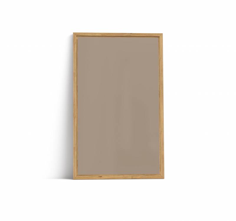 Lintex Offset Wall glastavle 130x210cm med eg ramme Cozy, brun