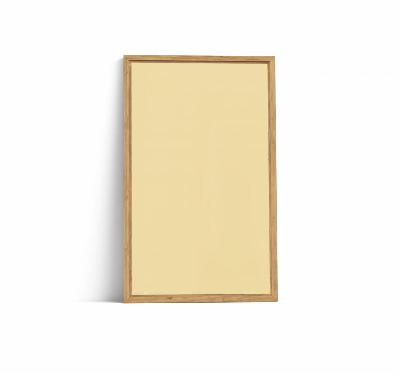Lintex Offset Wall glastavle 130x210cm med eg ramme Mellow, st&oslash;vet gul