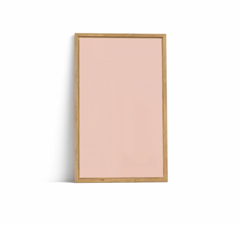 Lintex Offset Wall glastavle 130x210cm med eg ramme Naive, rosa
