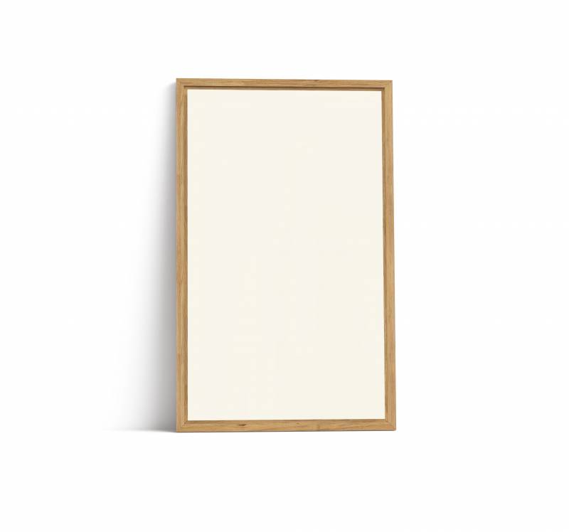 Lintex Offset Wall glastavle 130x210cm med eg ramme Pale, r&aring;hvid