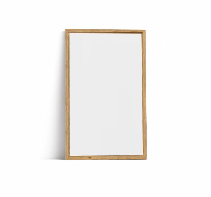 Lintex Offset Wall glastavle 130x210cm med eg ramme Pure, hvid