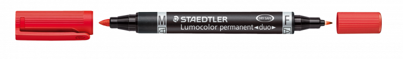 Lumocolor Duo 348-2 permanent marker 0,6mm /1,5mm rød