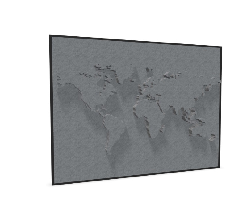 Lydabsortbent Tell_us EcoSUND 160x120x5cm, gr&aring; med sort ramme