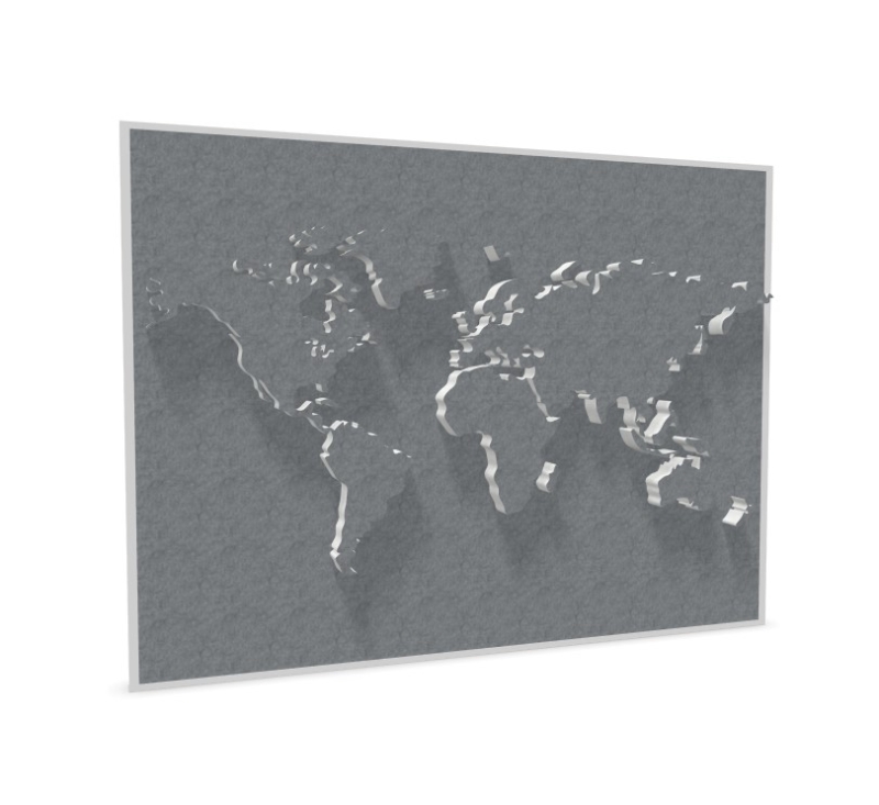 Lydabsortbent Tell_us EcoSUND 160x120x5cm, hvid med hvid ramme