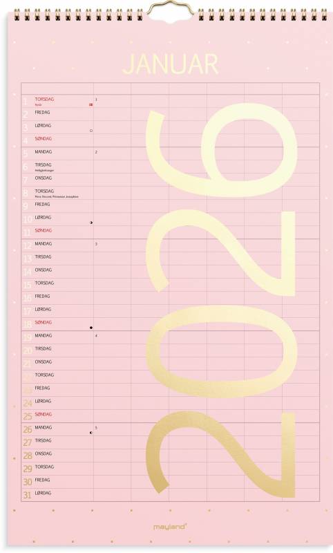 Mayland 2026 Familiekalender Color stor 26066130