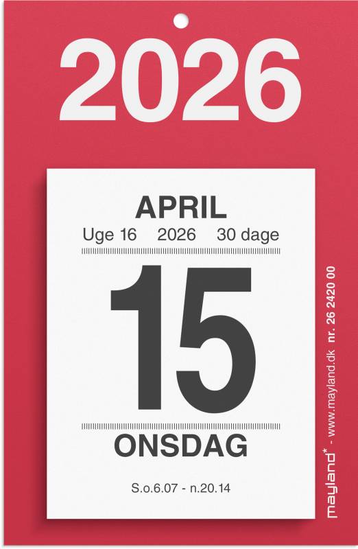 Mayland 2026 Lille afrivningskalender med bagsidetekst 26242000