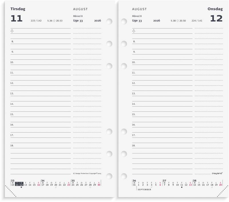 Mayland 2026 System PP dagkalender REFILL 26278500