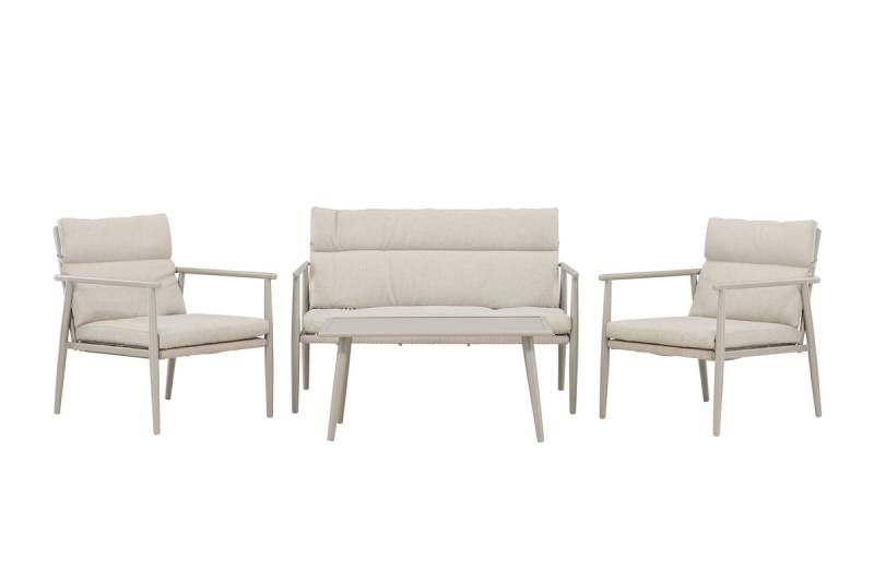 Mazzaro sofasæt med sofa 2 stole og bord beige
