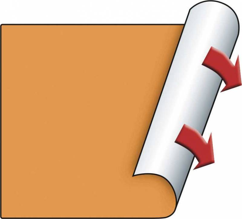 Meto etiket 29x28mm permanent neon orange, 5000 stk / 5 ruller