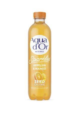 12 stk. Aqua D'or Mineralvand Appelsin/Mango 0.5 Liter Med Brus