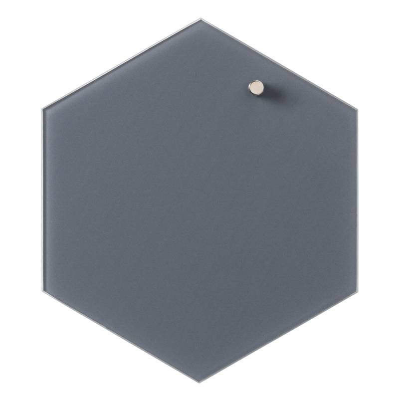 Naga Hexagonal glastavle 21x24cm grå