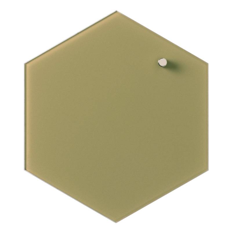 Naga Hexagonal glastavle 21x24cm urte grøn