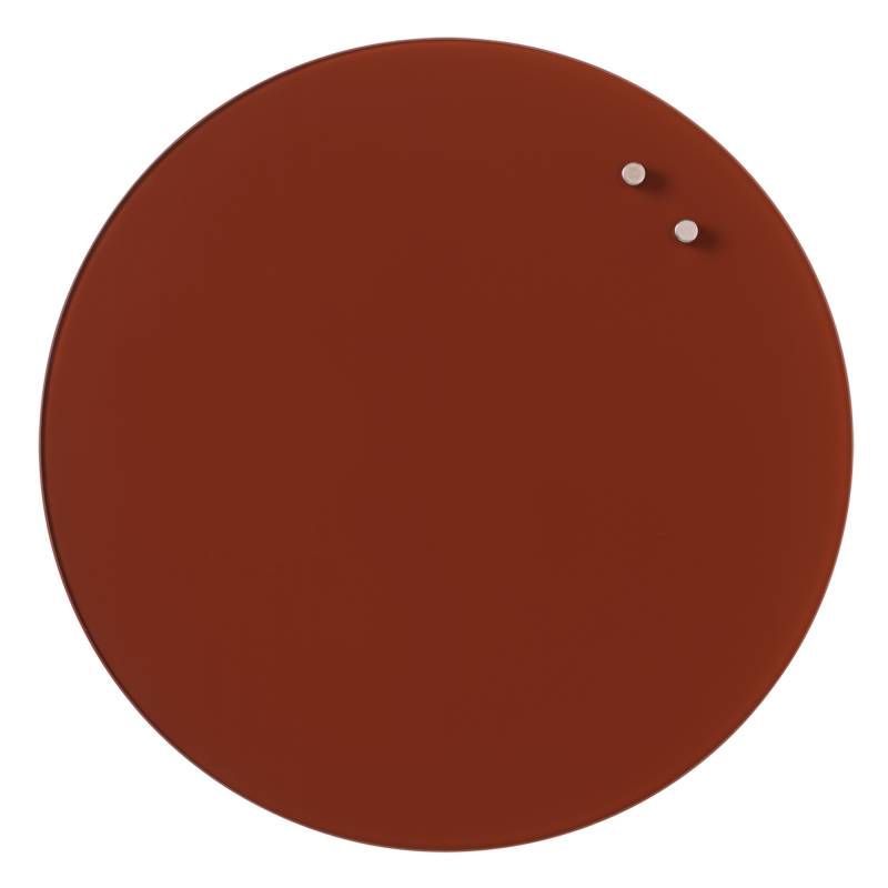 Naga Nord magnetisk glastavle rund Ø35cm dyb rød