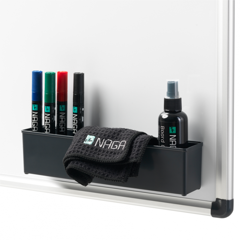 Naga magnetisk boks til whiteboardtavler 26x5x6cm sort