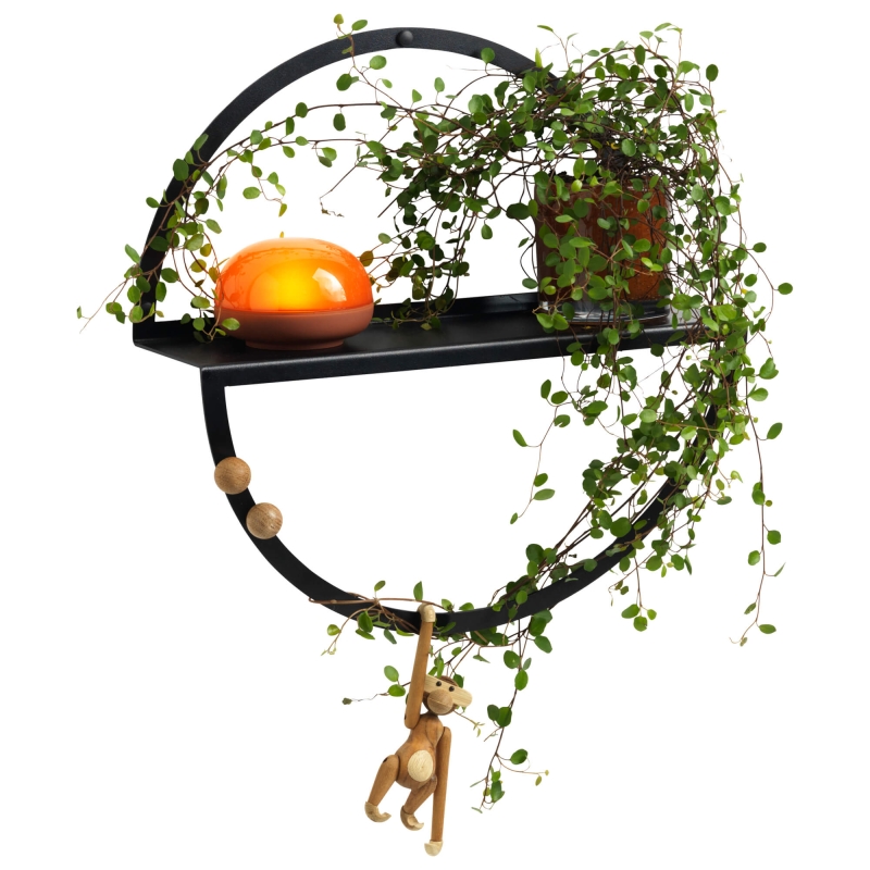 Naga magnetisk cirkel hylde 35cm i sort metal | Restsalg